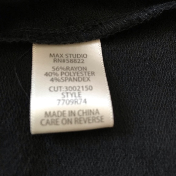 Max Studio BLACK Peplum Long sleeve shirt - Picture 7 of 7